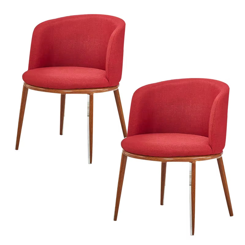 Dining Room Chairs Nordic Style Dining Table with Chairs Set Furniture Cotton Linen Solid Wood Hotel Kitchen Restaurant Stool