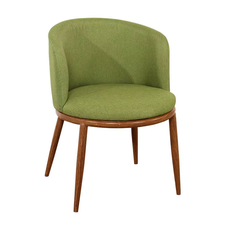 Dining Room Chairs Nordic Style Dining Table with Chairs Set Furniture Cotton Linen Solid Wood Hotel Kitchen Restaurant Stool