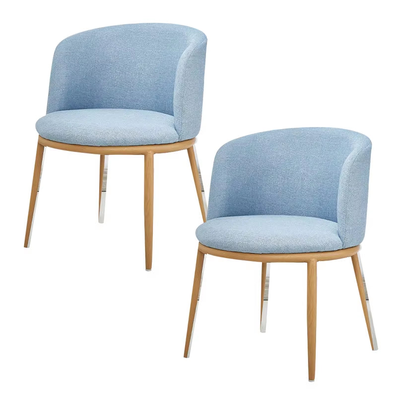 Dining Room Chairs Nordic Style Dining Table with Chairs Set Furniture Cotton Linen Solid Wood Hotel Kitchen Restaurant Stool