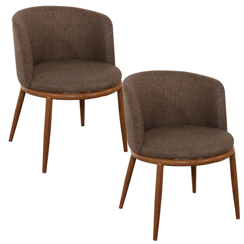 Dining Room Chairs Nordic Style Dining Table with Chairs Set Furniture Cotton Linen Solid Wood Hotel Kitchen Restaurant Stool