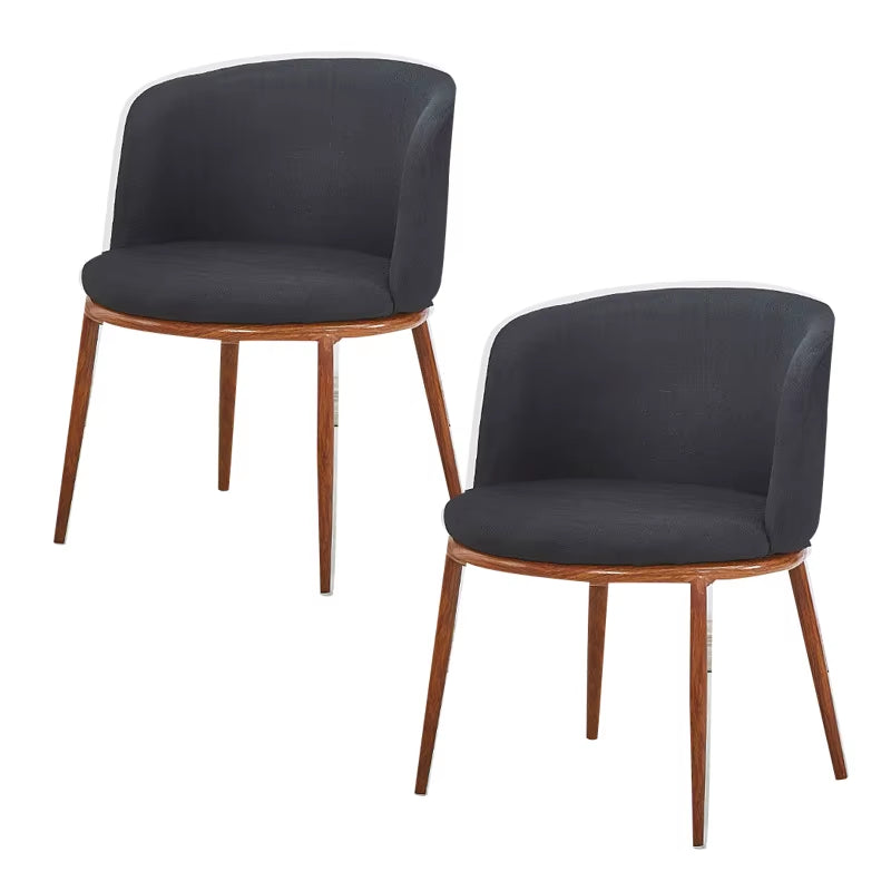 Dining Room Chairs Nordic Style Dining Table with Chairs Set Furniture Cotton Linen Solid Wood Hotel Kitchen Restaurant Stool